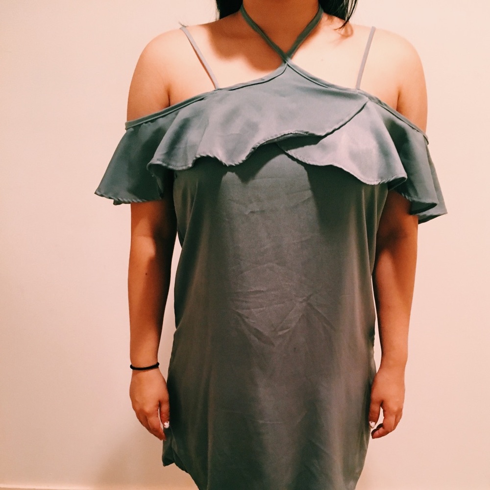 O L I V E Off-the-Shoulder Charlotte Russe Dress